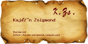 Kaján Zsigmond névjegykártya