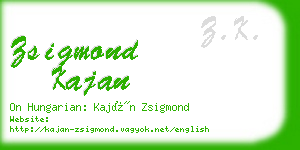 zsigmond kajan business card